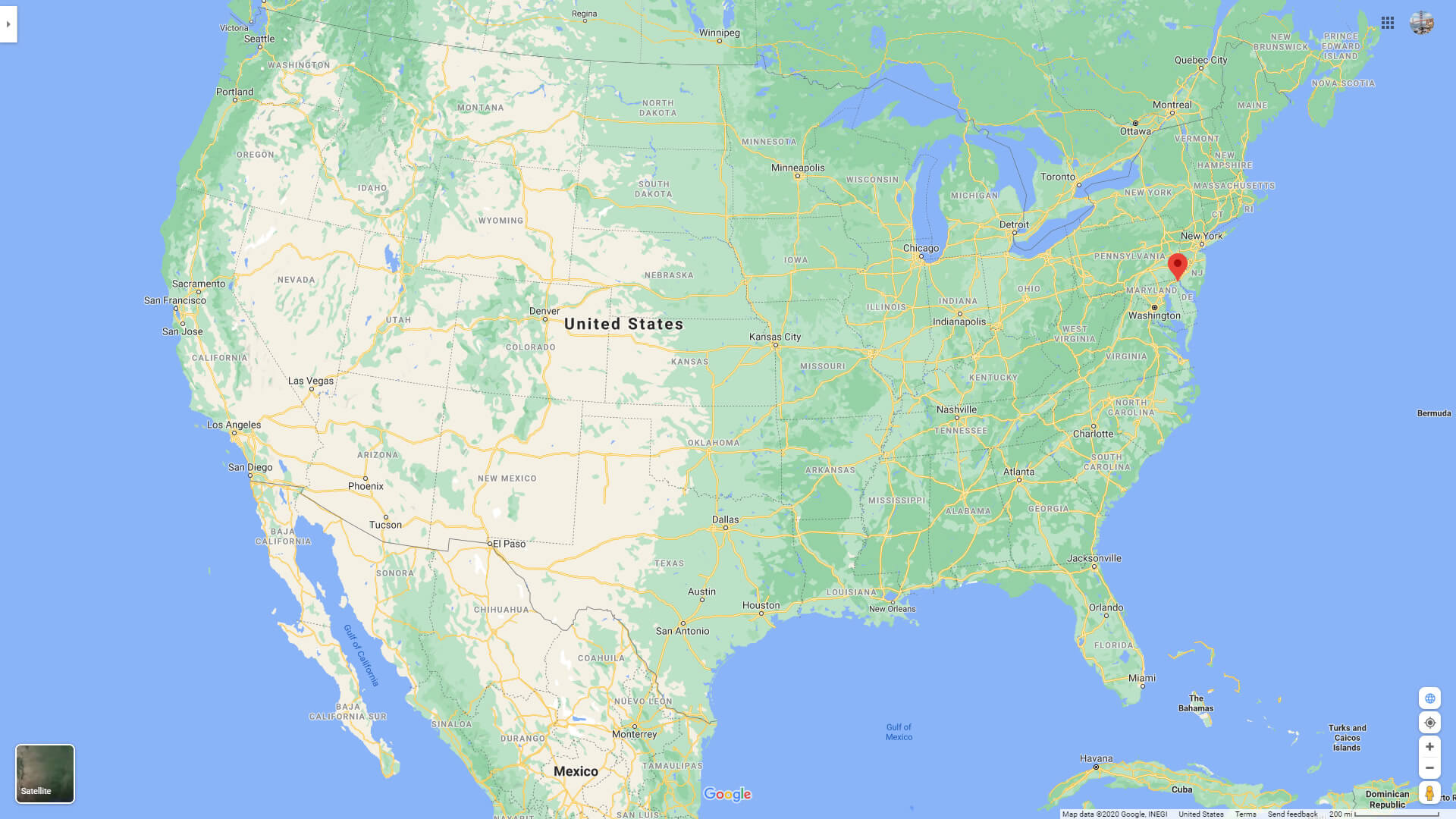 Bear Location Map Delaware US